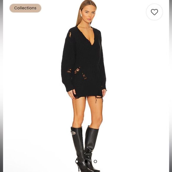 NWT Ser.O.Ya RUMI SWEATER Dress Black Large Revolve - Picture 12 of 12